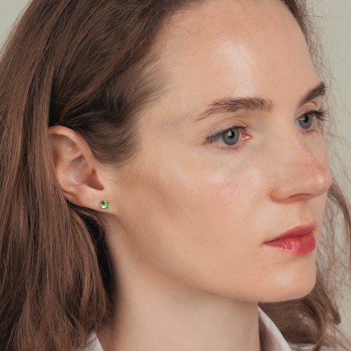 Пусеты Fiore Luna  Peridot, SWE2127/1 PE S фото 2